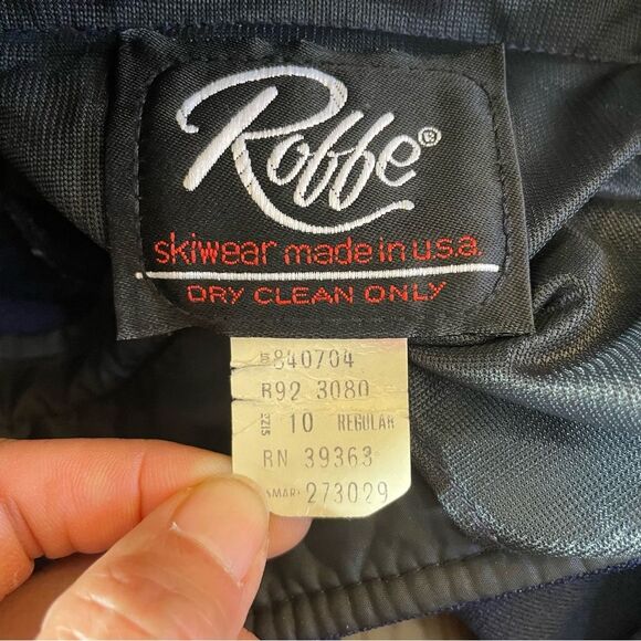 Vintage Roffe Ski Pants Snowboard Navy Youth Kids Made in USA (Size 10) - Picture 3 of 12